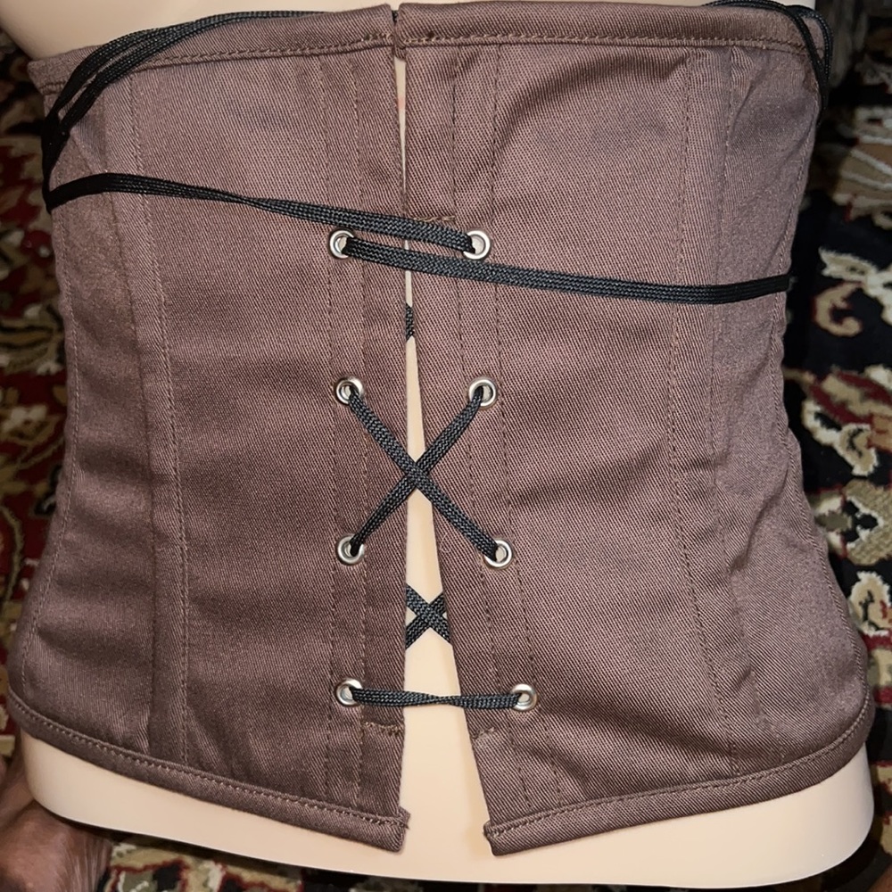 Brown Damson Waspie size small 17